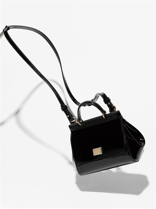Borsa bambina in vernice nera mini sicily Dolce & Gabbana Kids | EB0003A106780999